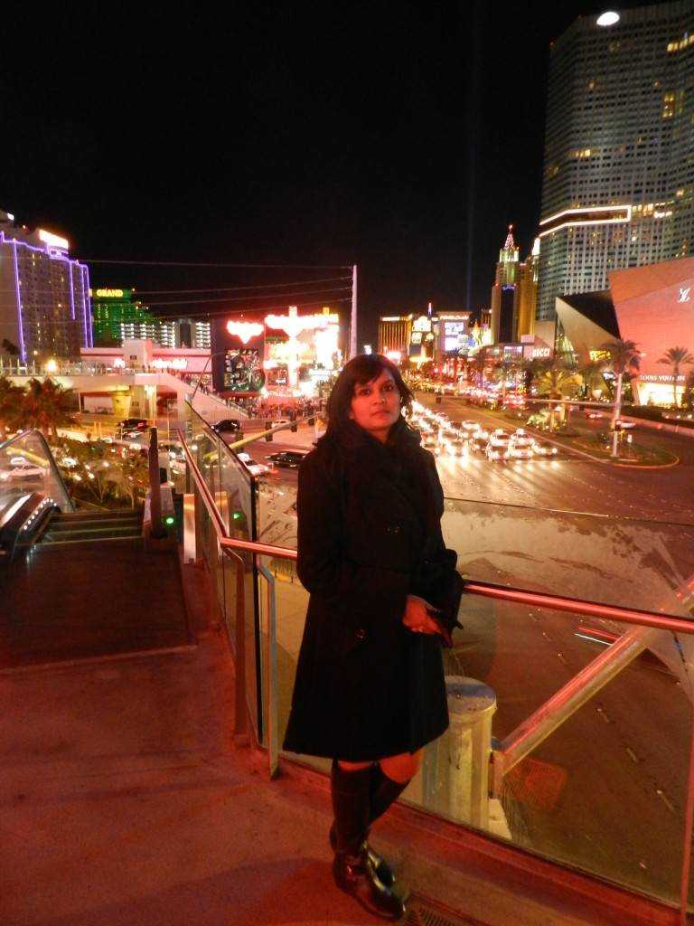 On the Strip Black Peacoat: Forever 21 Black Short Dress (that you can't see)-Only