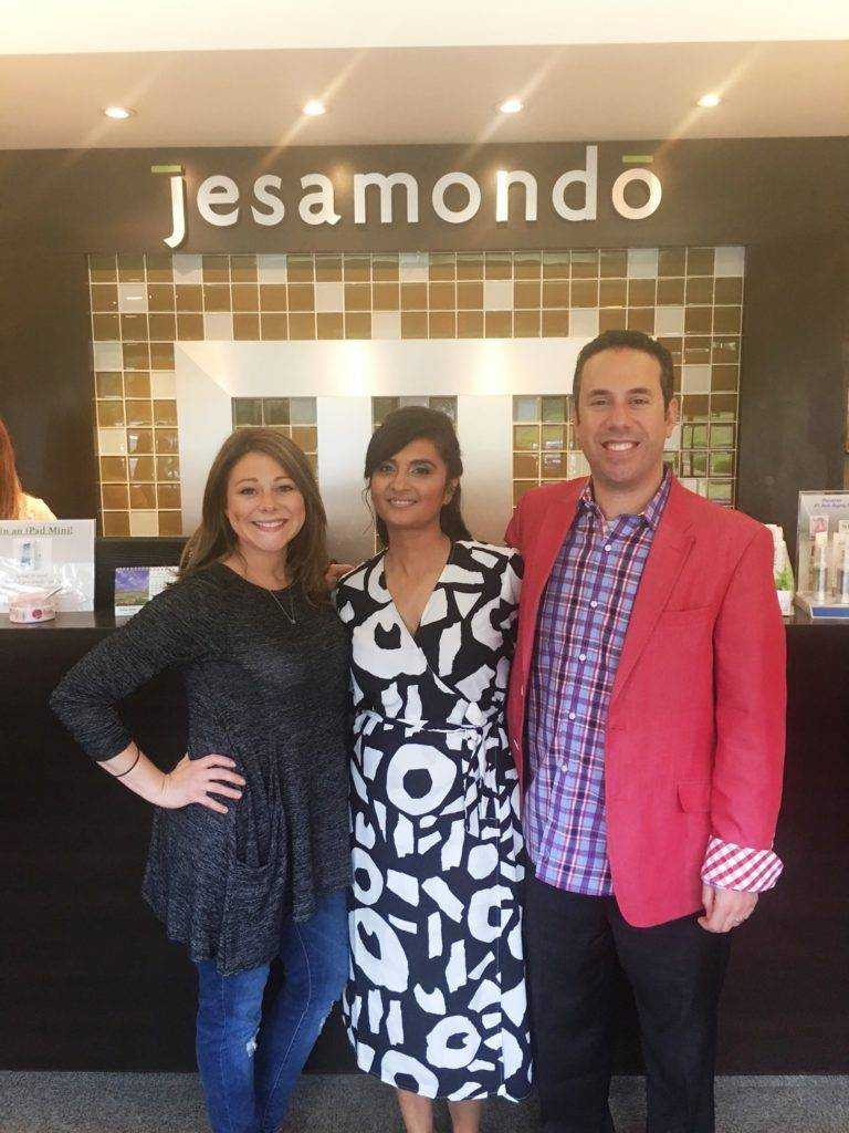 With Matt and Nicky at the Jesamondo Salon & Spa