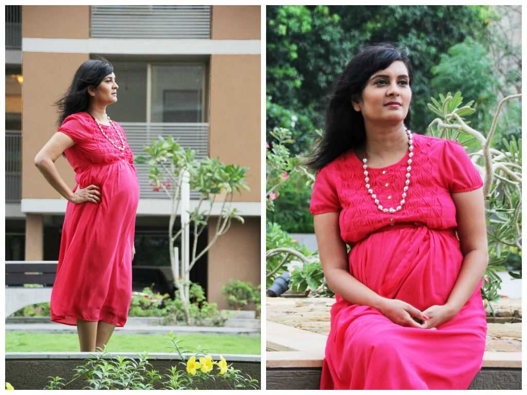 Dress: Nine MAternity Wear (Buy) Click on the pic for full styling details